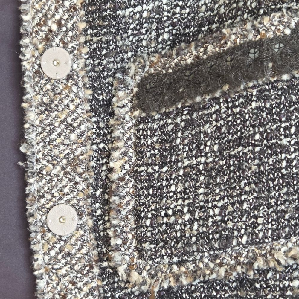 Rebecca Taylor Gray Boucle Tweed Blazer Jacket - Picture 11 of 16